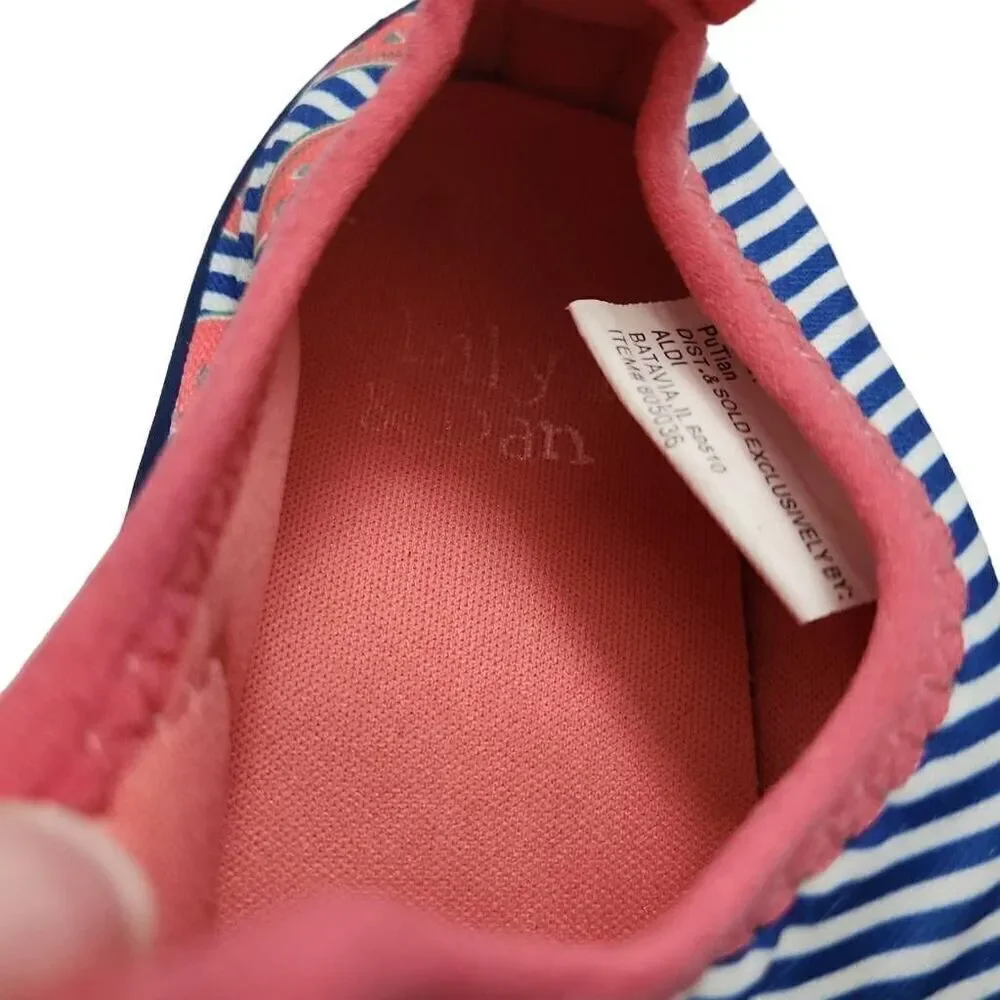 Lily & Dan Girls Size 9/10 Blue White Pink Watermelon Water Shoes